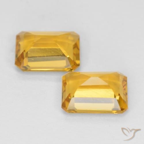 2.82 ct natürliche gold-orange Citrin-Edelsteine, Oktagonschliff, VS