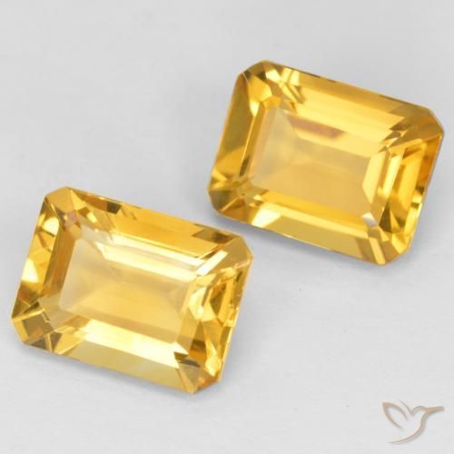 3.09 ct natürliche Mittelgold Citrin-Edelsteine, Oktagonschliff, VVS-VS