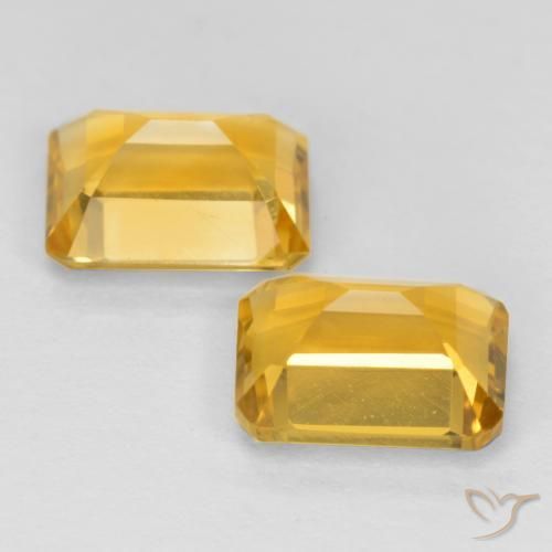 3.09 ct natürliche Mittelgold Citrin-Edelsteine, Oktagonschliff, VVS-VS