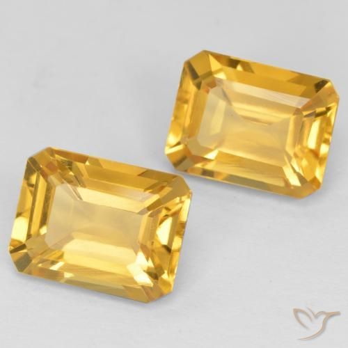 3.02 ct natürliche Mittelgold Citrin-Edelsteine, Oktagonschliff, VS