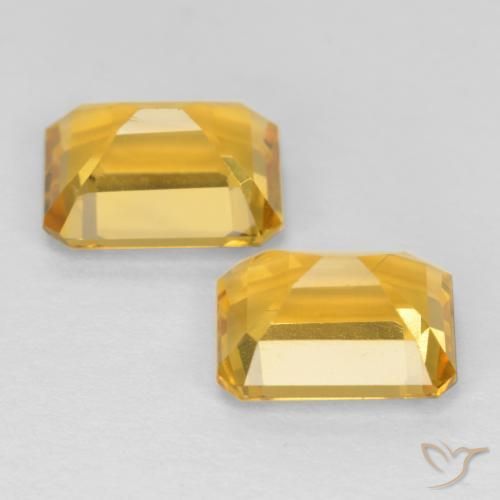 3.02 ct natürliche Mittelgold Citrin-Edelsteine, Oktagonschliff, VS