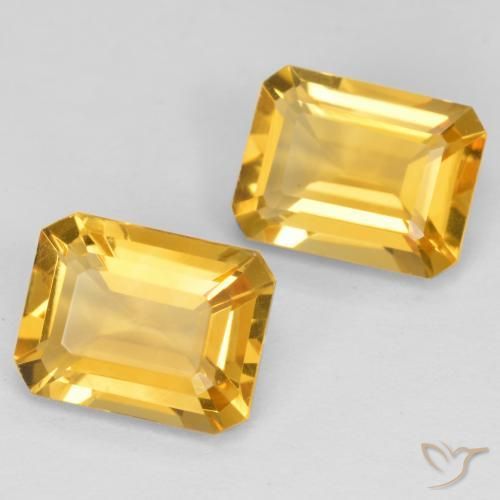 2.83 ct natürliche Mittelgold Citrin-Edelsteine, Oktagonschliff, VS