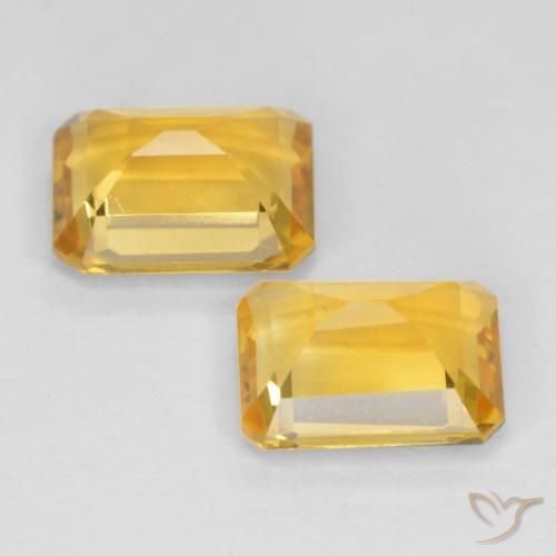 2.83 ct natürliche Mittelgold Citrin-Edelsteine, Oktagonschliff, VS