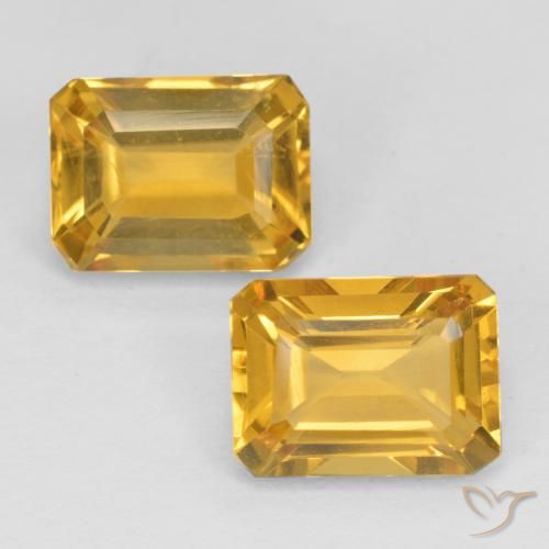 3.16ctw Natürlicher Golden Citrin, Smaragdschliff, VVS-VS