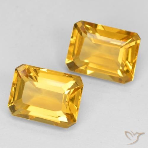3.16 ct natürliche Golden Citrin-Edelsteine, Oktagonschliff, VVS-VS