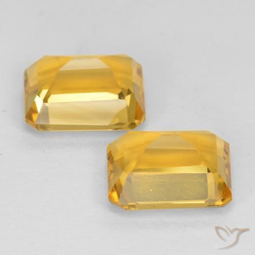 3.16 ct natürliche Golden Citrin-Edelsteine, Oktagonschliff, VVS-VS