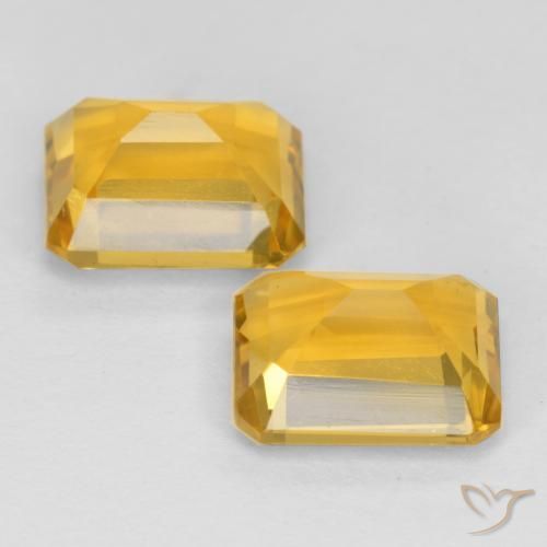 3.33 ct natürliche Mittel-Dunkelgold Citrin-Edelsteine, Oktagonschliff, VS