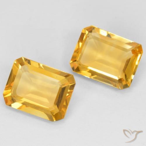 2.61 ct natürliche gold-orange Citrin-Edelsteine, Oktagonschliff, VVS-VS