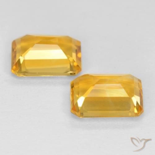 2.61 ct natürliche gold-orange Citrin-Edelsteine, Oktagonschliff, VVS-VS