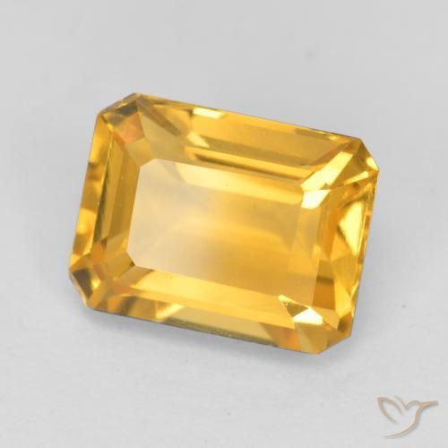9,17 ctw natürlicher Mittelgold Citrin, Oktagonschliff, VS