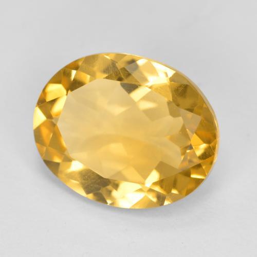 3,01 ctw natürlicher goldener Citrin, Oval Schliff, VS