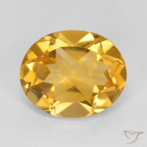 3.18ct Natürlicher Mittel-Dunkelgold Citrin, Oval, VS