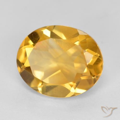 9,17 ctw natürlicher Mittel-Dunkelgold Citrin, Oval, VS