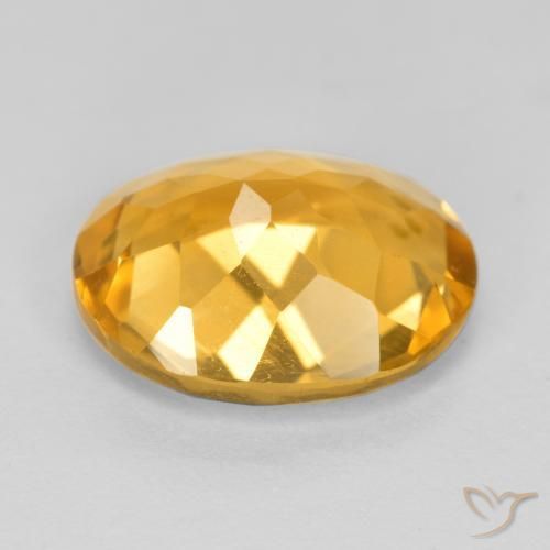 9,17 ctw natürlicher Tiefes Goldorange Citrin, Oval, VS