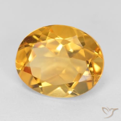 9,17 ctw natürlicher Dunkelgolden Citrin, Oval, VS