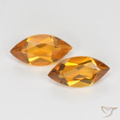 0.99ctw Natürlicher Orange-Gold Citrin, Marquise, VS