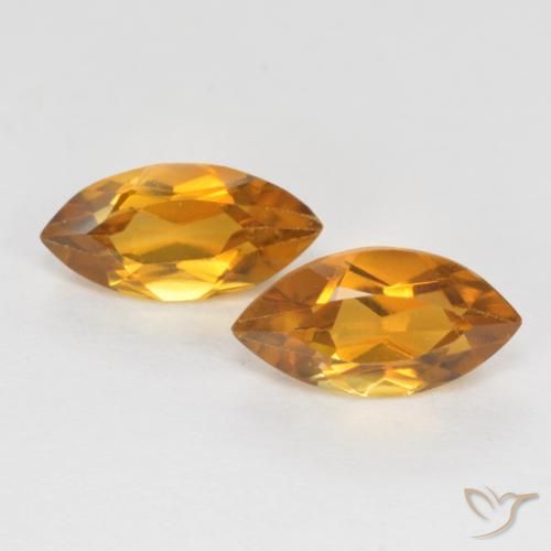 1.18ctw Natürlicher orange-braun Citrin, Marquise, VS