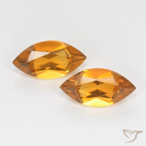1.01ctw Natürlicher Mittelorange Citrin, Marquise, VS