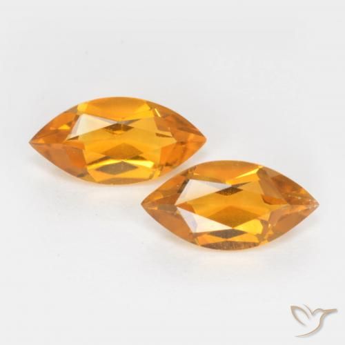 0.95 ct natürliche Tiefes Orange-Gold Citrin-Edelsteine, Marquise, VS
