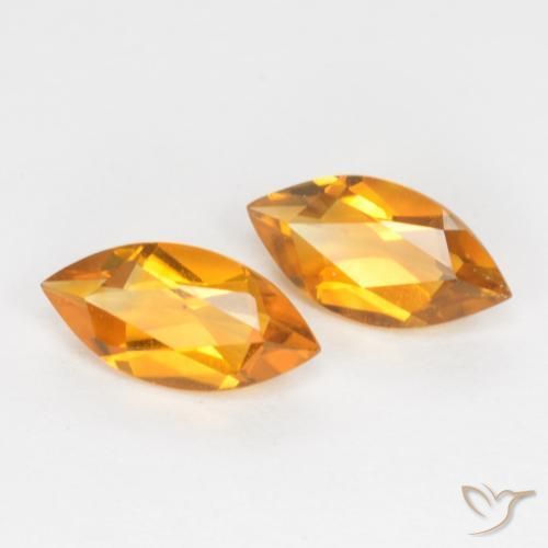 0.95 ct natürliche Tiefes Orange-Gold Citrin-Edelsteine, Marquise, VS