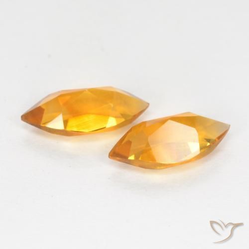 0.95 ct natürliche Tiefes Orange-Gold Citrin-Edelsteine, Marquise, VS