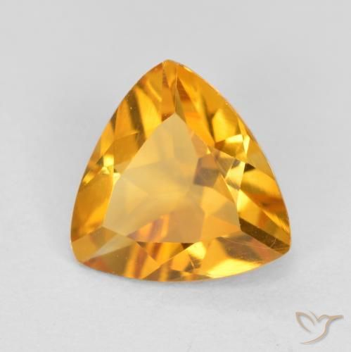 9,17 ctw natürlicher Tiefes Orange-Gold Citrin, Trillion, VS