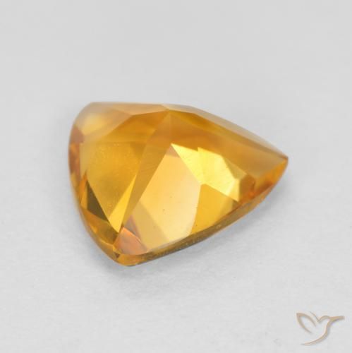 9,17 ctw natürlicher Tiefes Orange-Gold Citrin, Trillion, VS