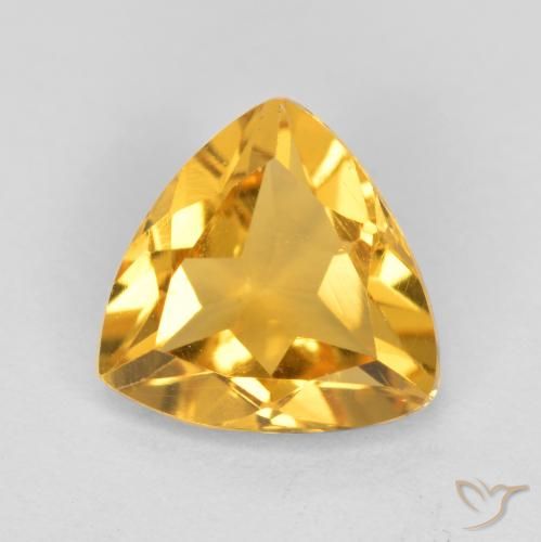 0.95ct Natürlicher Mittelgold Citrin, Trillion, VS