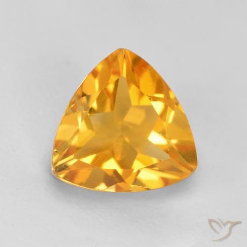 1.07ct Natürlicher Mittelorange Citrin, Trillion, VS