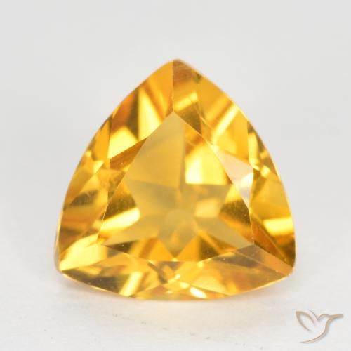 0.92ct Natürlicher Dunkelgolden Citrin, Trillion, VS