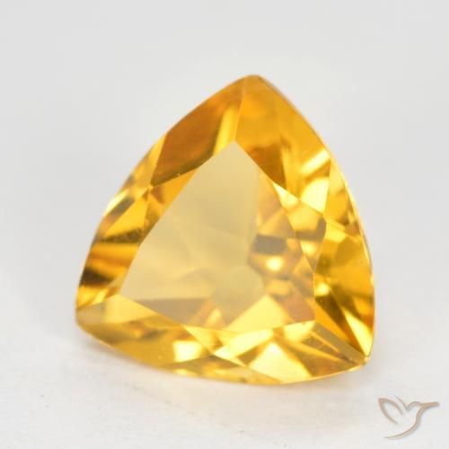 9,17 ctw natürlicher Dunkelgolden Citrin, Trillion, VS