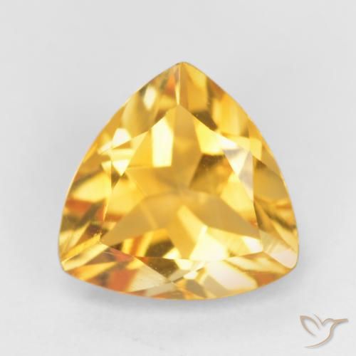0.98ct Natürlicher gold-orange Citrin, Trillion, VS