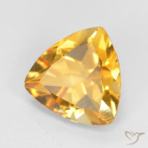 9,17 ctw natürlicher gold-orange Citrin, Trillion, VS