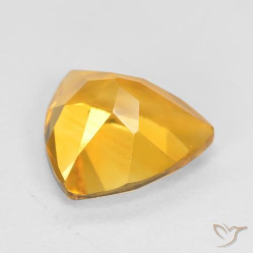 9,17 ctw natürlicher gold-orange Citrin, Trillion, VS