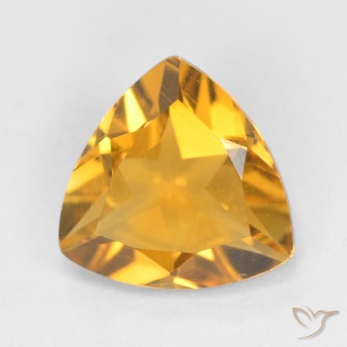 0.92ct Natürlicher Tiefes Goldorange Citrin, Trillion, VS