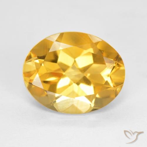 3.38ct Natürlicher Helles Gold Citrin, Oval, VS