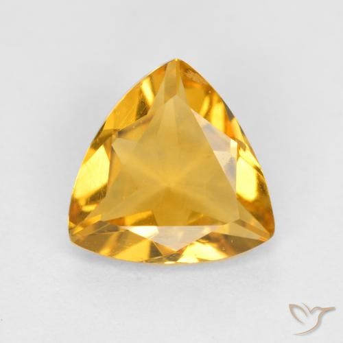 0.77ct Natürlicher Dunkelgolden Citrin, Trillion, VS