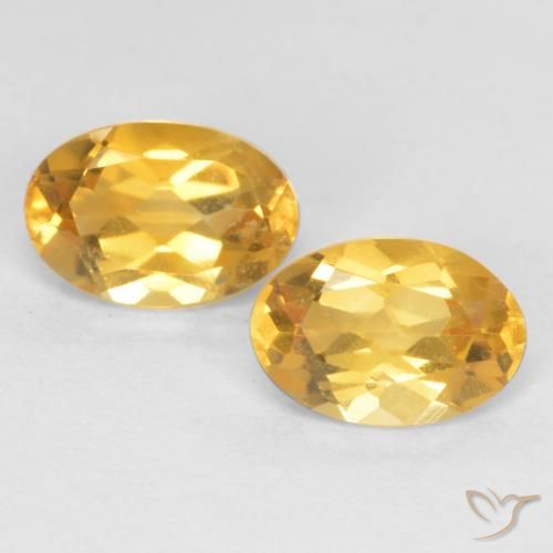 0.78ctw Natürlicher Golden Citrin, Oval, VS