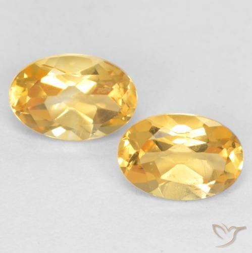 0.83ctw Natürlicher Mittleres Gold Citrin, Oval, VVS-VS