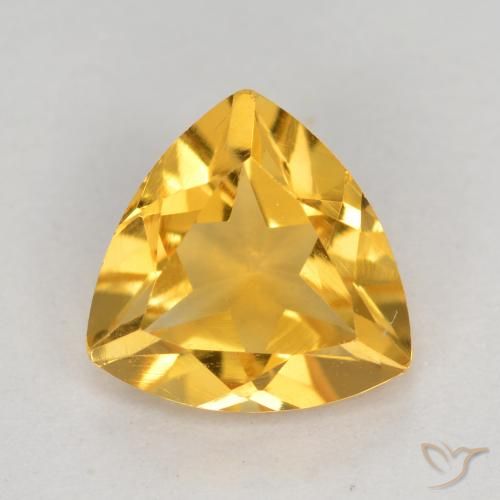 0.94ct Natürlicher Mittleres Gold Citrin, Trillion, VVS-VS