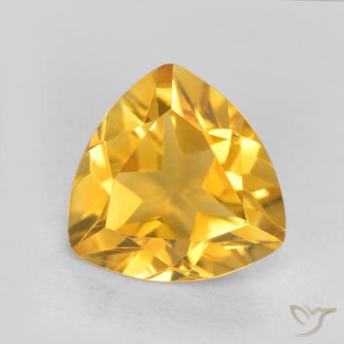 0.92ct Natürlicher gold-orange Citrin, Trillion, VVS-VS