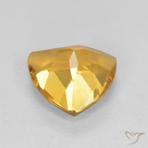 9,17 ctw natürlicher gold-orange Citrin, Trillion, VVS-VS