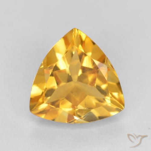 0.97ct Natürlicher Tiefes Goldorange Citrin, Trillion, VVS-VS