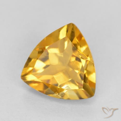 9,17 ctw natürlicher Tiefes Goldorange Citrin, Trillion, VVS-VS