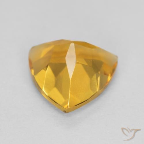 9,17 ctw natürlicher Tiefes Goldorange Citrin, Trillion, VVS-VS
