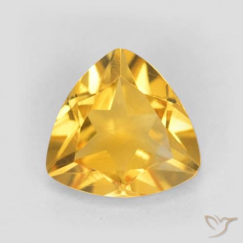 0.96ct Natürlicher Helles Gold Citrin, Trillion, VVS-VS
