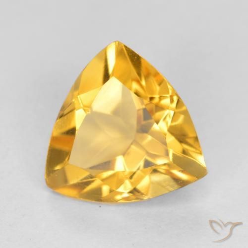 9,17 ctw natürlicher Mittleres Gold Citrin, Trillion, VVS-VS