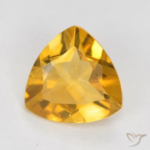 0.92ct Natürlicher Orange-Gold Citrin, Trillion, VVS-VS