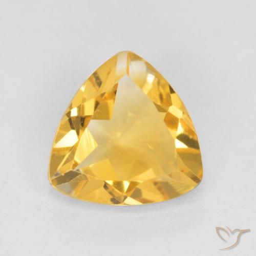 0.86ct Natürlicher Mittel-Dunkelgold Citrin, Trillion, VVS-VS