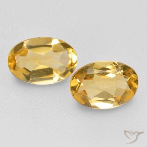 0.73ctw Natürlicher Mittelgold Citrin, Oval, VVS-VS